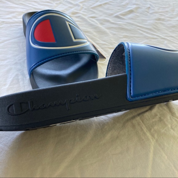 Men’s Champion Royal/Black Slides - Picture 6 of 9